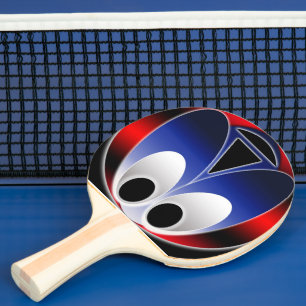 Ping Pong Paddle, Red Rubber Back-Alien Bug Tischtennis Schläger