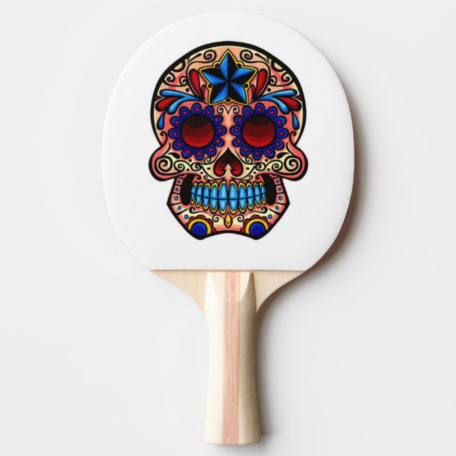 Ping Pong Paddle/Skull Tischtennis Schläger (Vorderseite)