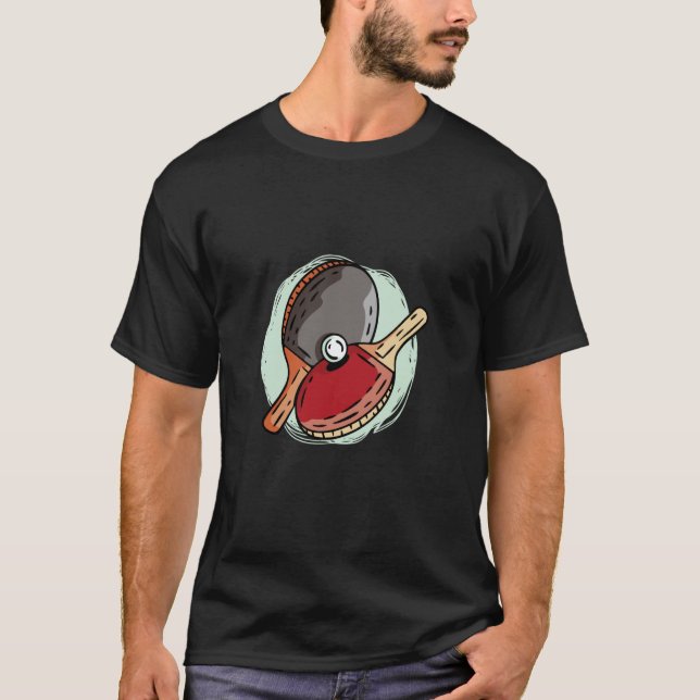 Ping Pong Paddle Table Tennis sport T-Shirt (Vorderseite)