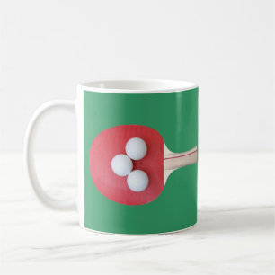 Ping Pong Paddle und Balls Zwei-Tone-Tasse Kaffeetasse
