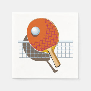 Ping Pong Papier Servietten, Tischtennis Party Serviette