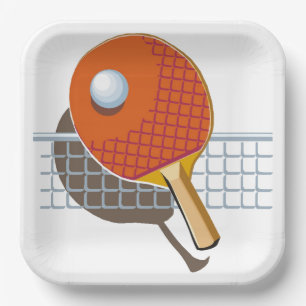 Ping Pong Papier Teller, Tischtennis Party Teller