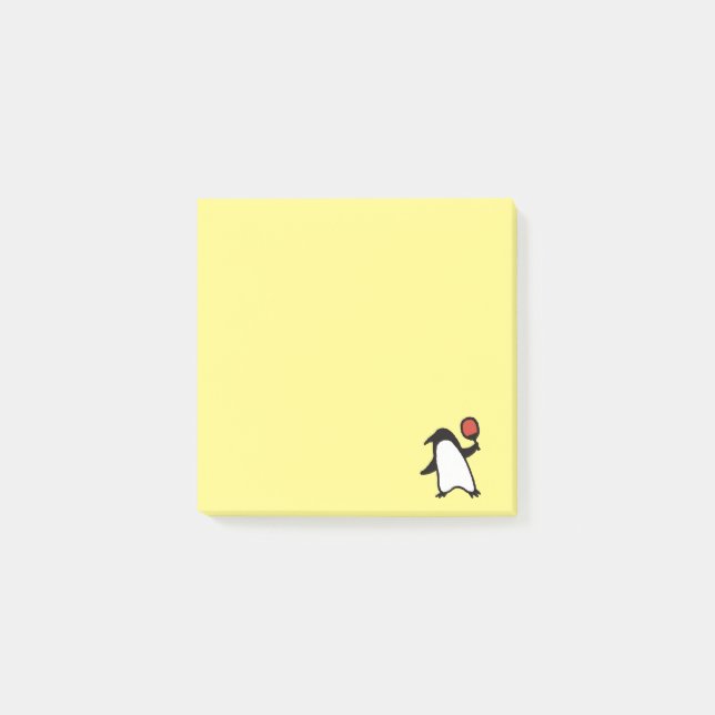 Ping-pong penguin post-it klebezettel (Vorderseite)
