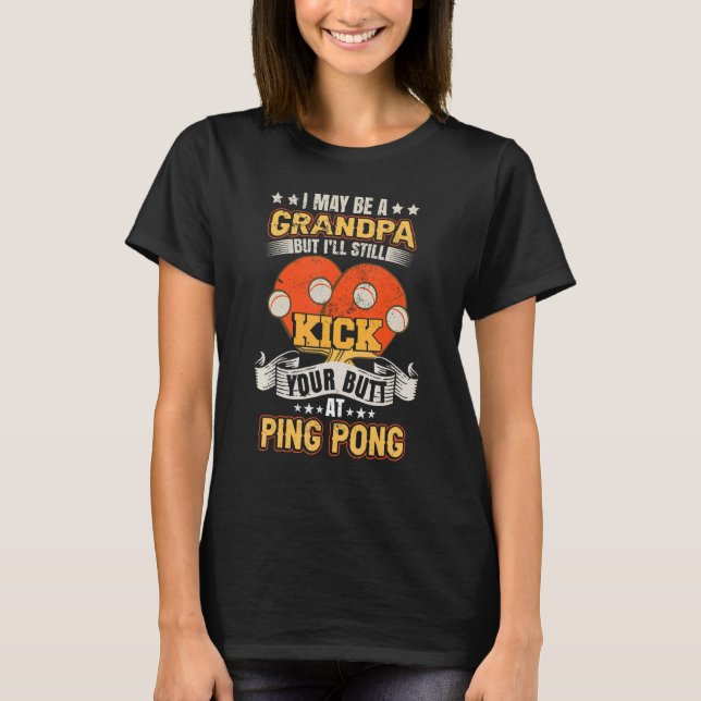 Ping Pong Player Großer Tischtennis Herren Ping Po T-Shirt (Vorderseite)