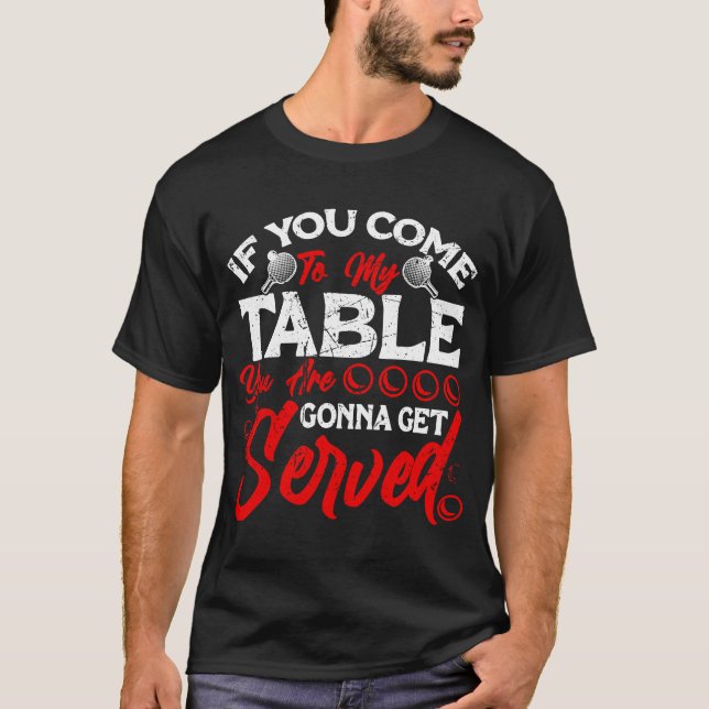 Ping Pong Player Tischtennis Paddle Ping Pong Coa T-Shirt (Vorderseite)