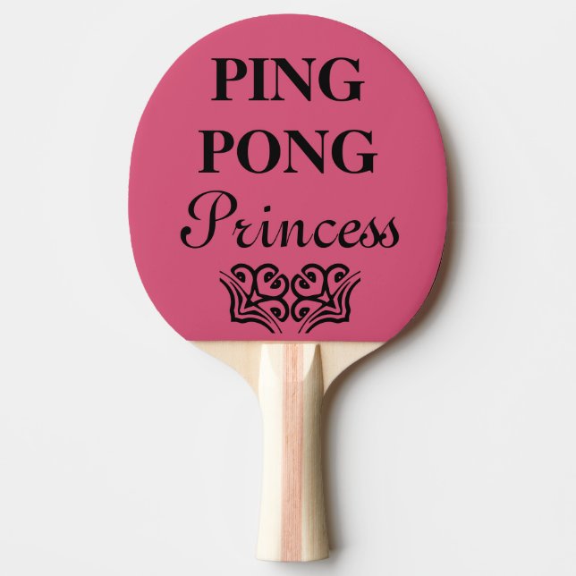 Ping Pong Princess Funny Text Spaß Tischtennis Schläger (Vorderseite)
