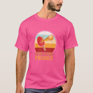 Ping Pong Prodigy Tischtennis Tischtennis Racket T-Shirt