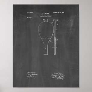 Ping-Pong-Racket-Patent - Chalkboard Poster