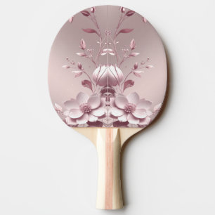 Ping Pong Raquette de ping-pong florale rose