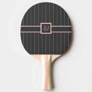 Ping Pong Raquette de ping-pong noire avec rayures roses