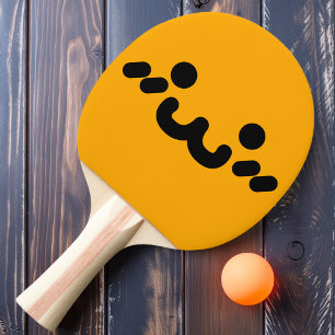 Ping Pong Raquette de ping-pong orange visage mignon