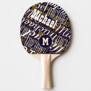 Ping Pong Raquette de Tennis de Table Cool - Monogramme