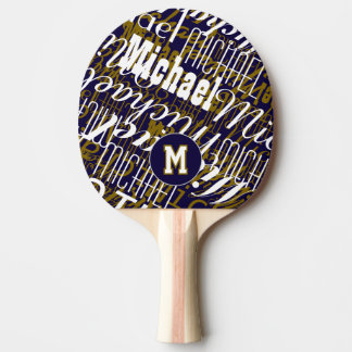 Ping Pong Raquette de Tennis de Table Cool - Monogramme