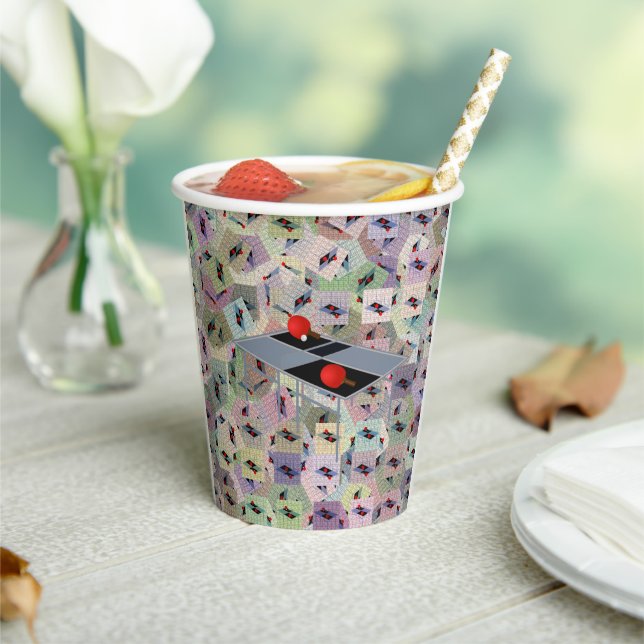 Ping Pong Tables, Pappbecher (In Situ)