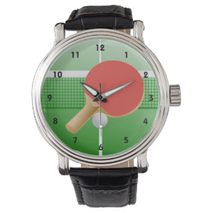 Ping Pong Tischtennis Design Armbanduhr