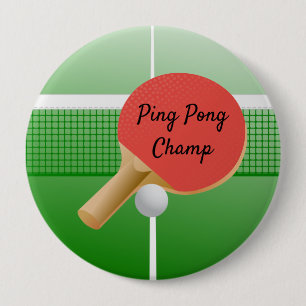 Ping Pong Tischtennis Design Button