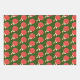 Ping Pong Tischtennis Design Geschenkpapier Set