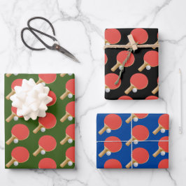 Ping Pong Tischtennis Design Geschenkpapier Set