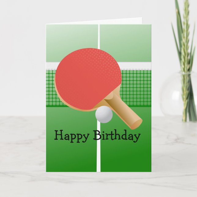 Ping Pong Tischtennis Design Grußkarte Karte (Vorderseite)