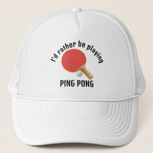 Ping Pong Tischtennis Design Hat Truckerkappe