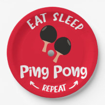 Ping Pong Tischtennis essen Schlaf wiederholen