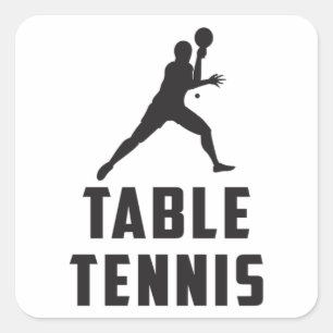Ping Pong Tischtennis Paddle Spieler Geschenk Idee Quadratischer Aufkleber