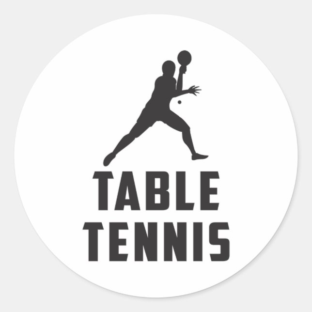 Ping Pong Tischtennis Paddle Spieler Geschenk Idee Runder Aufkleber (Vorderseite)