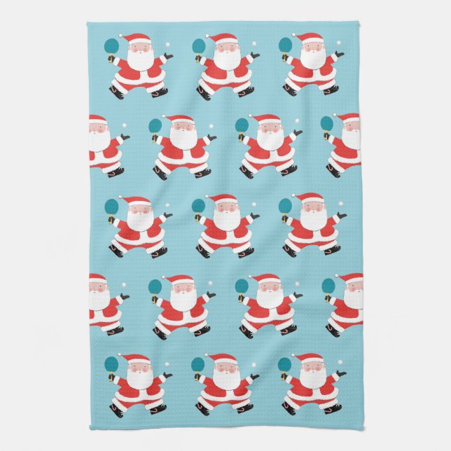 Ping-Pong Tischtennis Weihnachtshandtuch Geschirrtuch (Vertikal)