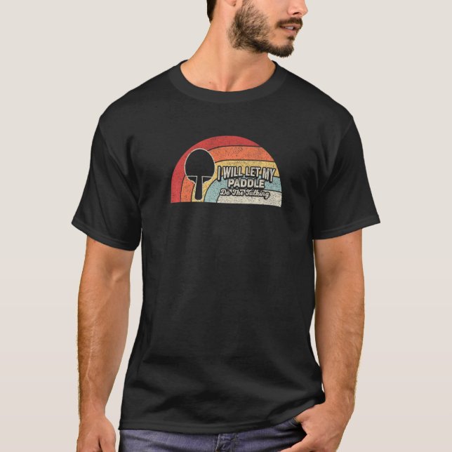Ping Pong Vintag Retro Tischtennis T-Shirt (Vorderseite)