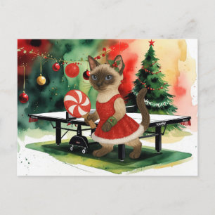 Ping Pong Weihnachten Gedicht für siamesische Katz