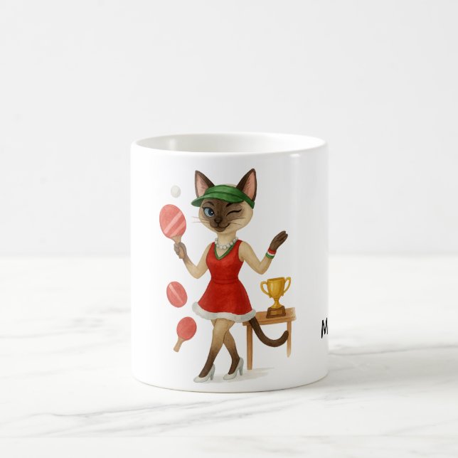 Ping Pong Weihnachten Thema Kaffeetasse (Mittel)