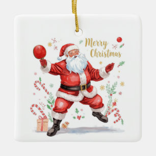 Ping Pong Weihnachten Thema mit Weihnachtsmann Keramikornament