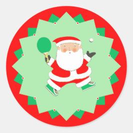 Ping-Pong Weihnachtsgeschenk Runder Aufkleber