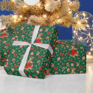 Ping Pong Weihnachtsmotiv für Siamkatzenliebhaber  Geschenkpapier