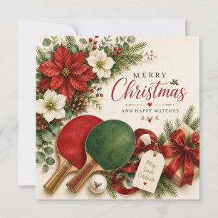 Ping Pong Weihnachtsmotiv  Karte