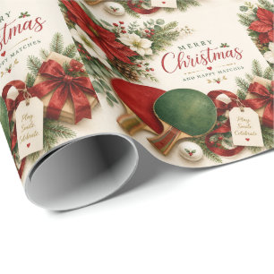 Ping-Pong-Weihnachtsthema Geschenkpapier