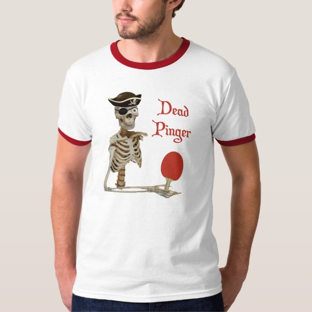 Pinger-Piraten-Klingeln Pong T-Shirt (Vorderseite)