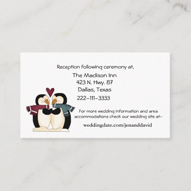 Pingins Cartes de boîtier en couple (Devant)