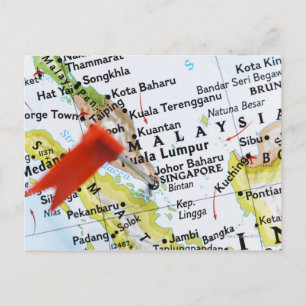 Pingle de carte placée à Singapour sur la carte, g
