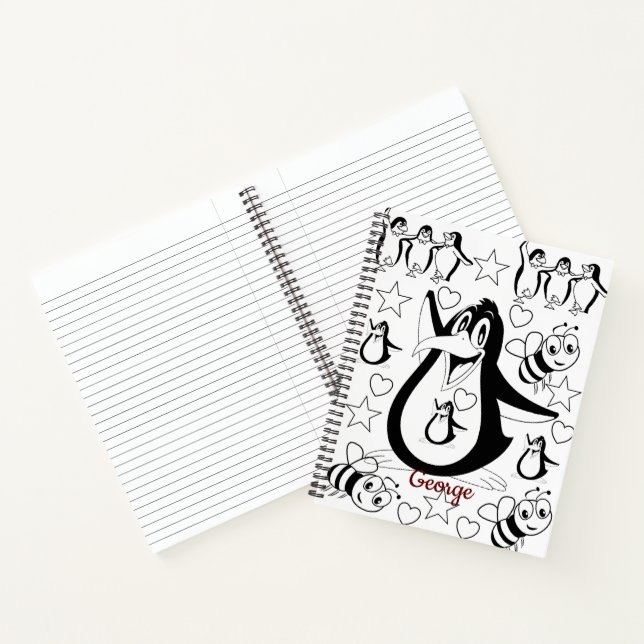 Pingouin à coloration Carnet spirale (Intérieur)