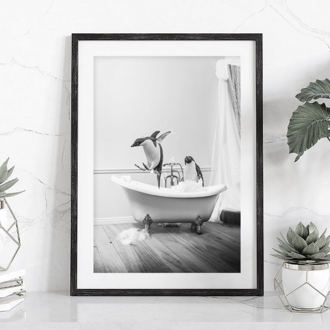Pingouin dans la baignoire Poster (Créateur téléchargé)