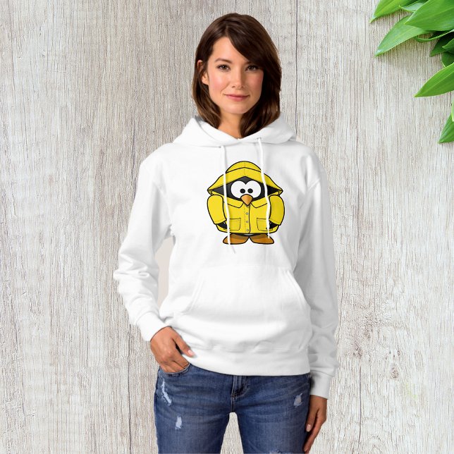 Pingouin Dans Un Manteau Jaune Sweat - shirt à cap (Créateur téléchargé)