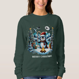 Pingouin d'hiver Sweatshirt mignon