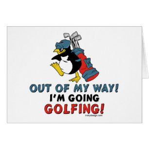Pingouin jouant au golf