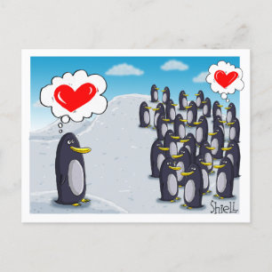 Pingouin Love for Valentines drôle carte valentine
