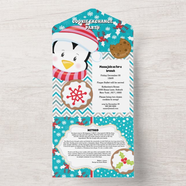 Pingouin mignon portant la carte de recette casque (À l'intérieur)
