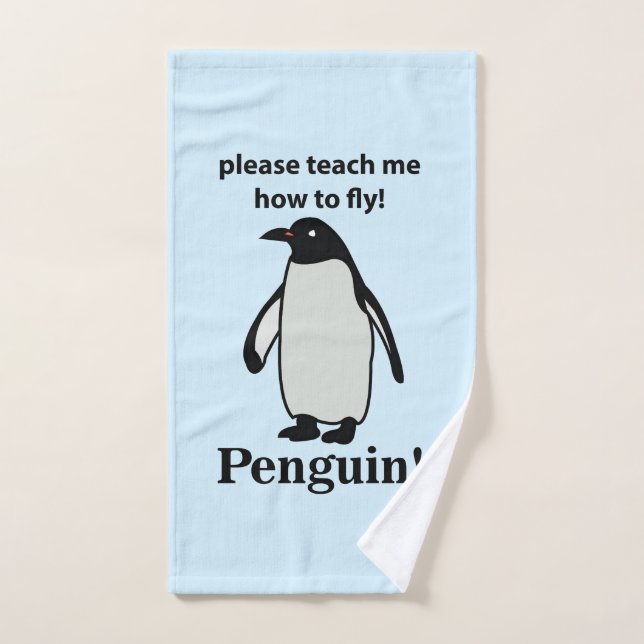 Pingouin S'Il Vous Plaît M'Apprendre Comment Voler (Serviette à main)