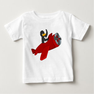 Pingouin volant dessin animé bébé T-shirt