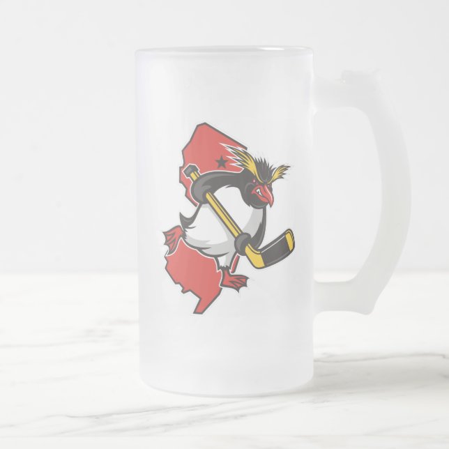 Pingouins 16oz du Jersey. Tasse givrée (Droit)