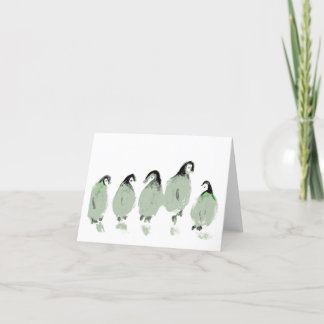 Pingouins Carte pour notes